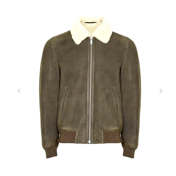 REISS ( NEW ) Firenze Shearling Bomber Jacket - Picture 5 of 10
